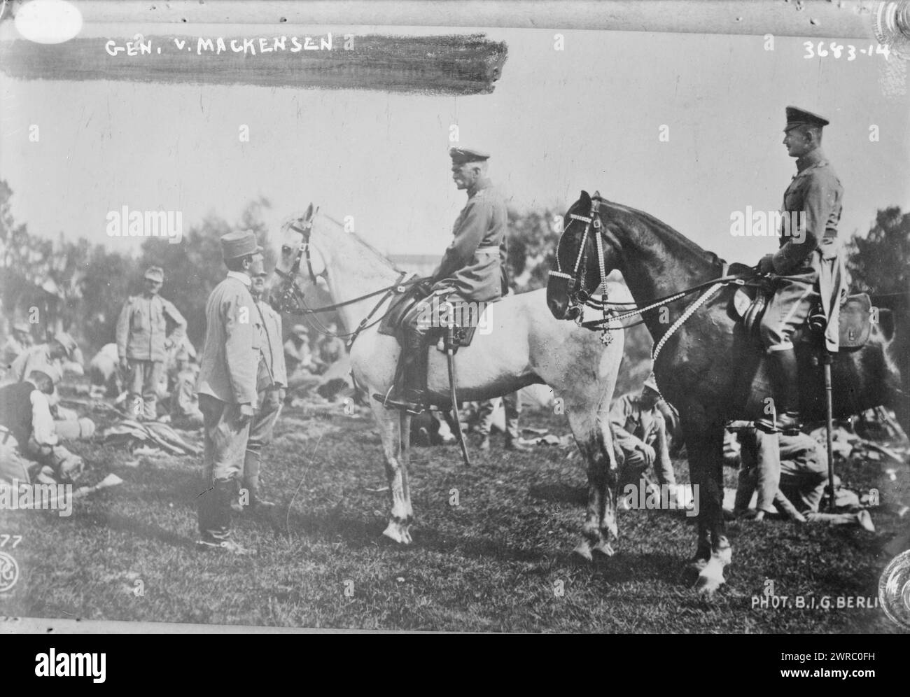 Gen. V. Mackensen, Photograph shows Anton Ludwig August von Mackensen (1849-1945), was a German field marshal during World War I., between ca. 1910 and ca. 1915, Glass negatives, 1 negative: glass Stock Photo