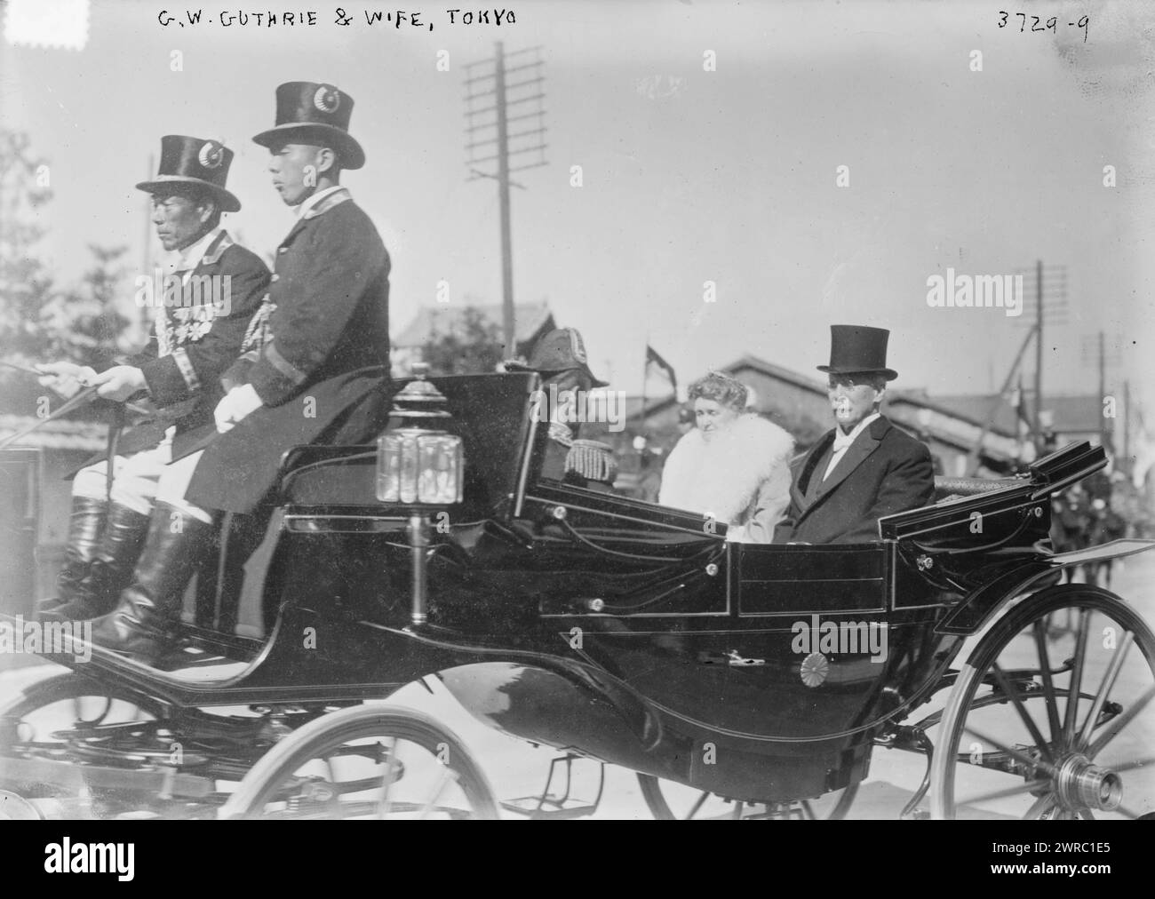 G.W. Guthrie & wife, Tokyo, Photograph shows George Wilkins Guthrie (1848-1917) U.S. Ambassador to Japan from 1913 to 1917 and his wife, the former Florence J. Howe., 1916 Jan. 20, Glass negatives, 1 negative: glass Stock Photo