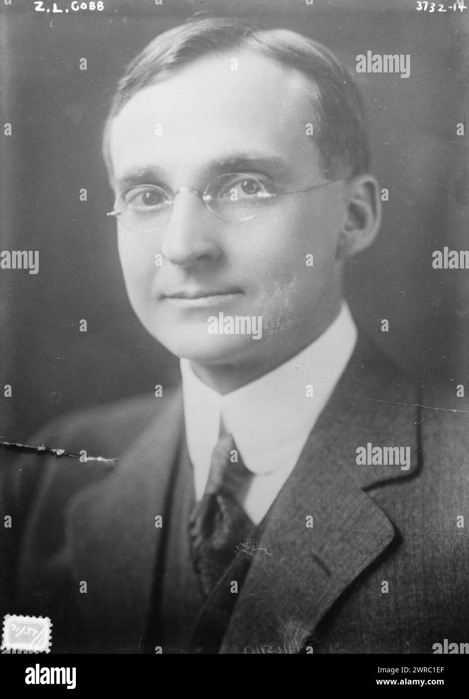 Z.L. Cobb, Photograph shows Zach Lamar Cobb, who served as customs collector from 1913 to 1918 and as an intelligence agent for the U.S. Department of State during the Mexican Revolution., 1916 January 25, Glass negatives, 1 negative: glass Stock Photo