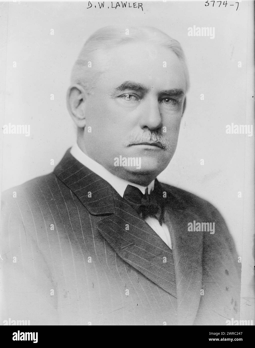 D.W. Lawler, Photograph shows Daniel William Lawler (1859-1926) who served as Mayor of Saint Paul, Minnesota and ran for Senate in 1916., between ca. 1915 and ca. 1920, Glass negatives, 1 negative: glass Stock Photo