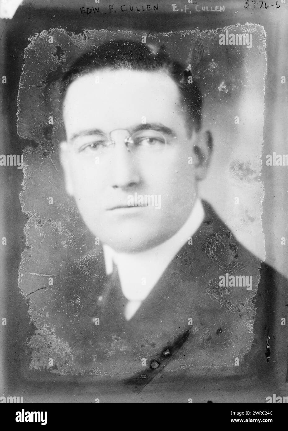 Edw. F. Cullen, Photograph shows Edward F. Cullen, President of the Cullen Barge Company., between ca. 1915 and ca. 1920, Glass negatives, 1 negative: glass Stock Photo
