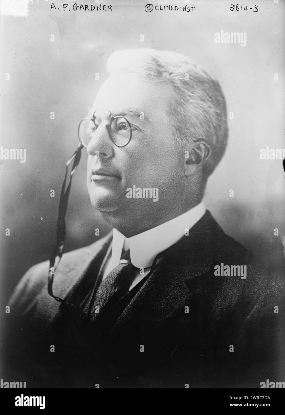A.P. Gardner, Photograph shows Augustus Peabody Gardner (1865-1918), U.S. Representative from Massachusetts., between ca. 1915 and ca. 1920, Glass negatives, 1 negative: glass Stock Photo