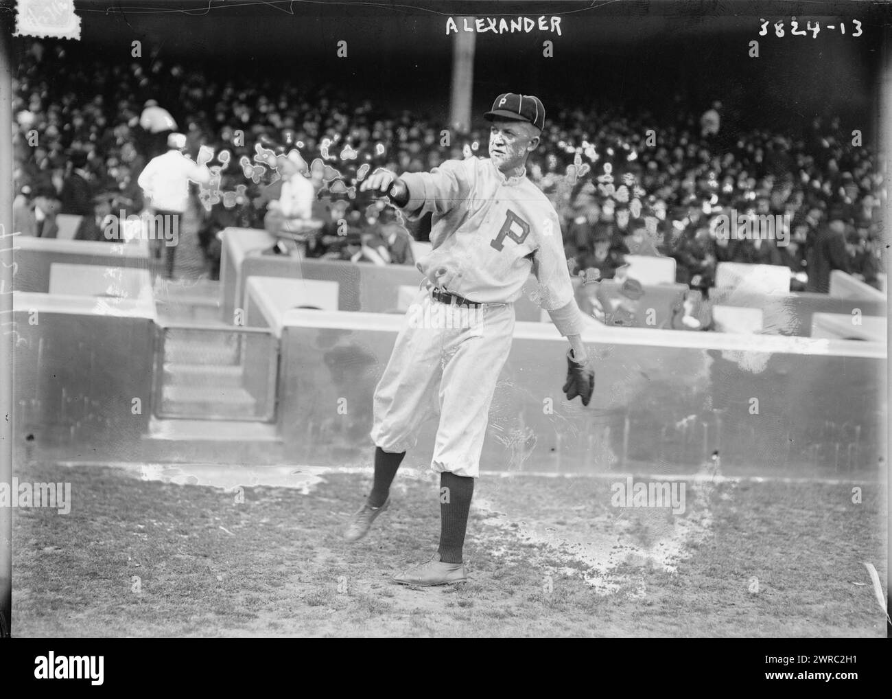 Grover Cleveland Alexander, Philadelphia NL (baseball), 1917, Glass ...