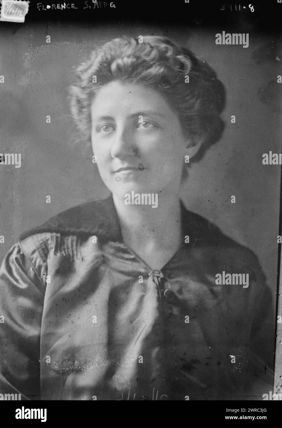 Florence S. Hyde, Photograph shows Florence S. Hyde who was secretary of the National Woman's Prohibition Federation., between ca. 1915 and ca. 1920, Glass negatives, 1 negative: glass Stock Photo