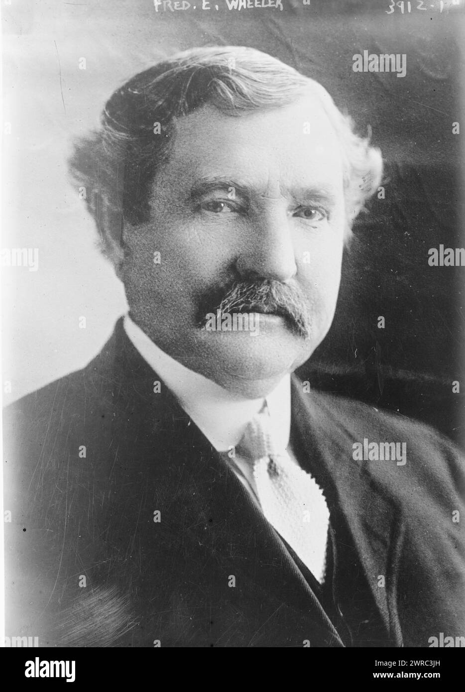 Fred. E. Wheeler, Photograph shows Frederick F. Wheeler who was a Prohibition candidate for the U.S. Senate from California., between ca. 1915 and ca. 1920, Glass negatives, 1 negative: glass Stock Photo