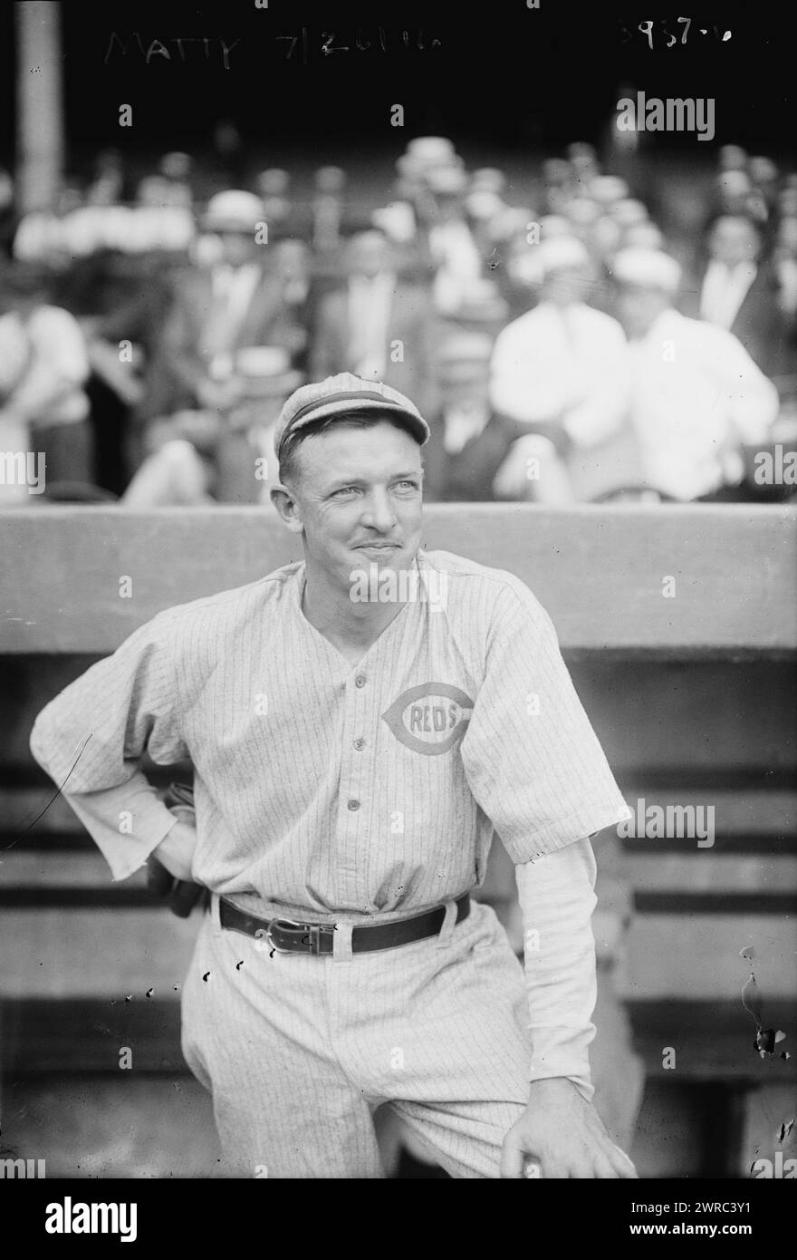 Christy Mathewson, Cincinnati NL (baseball), 1916 Jul. 26., Glass negatives, 1 negative: glass Stock Photo