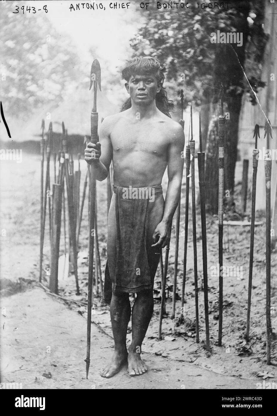 Antonio, Chief of Bontoc Igorot, between ca. 1915 and ca. 1920, Glass ...