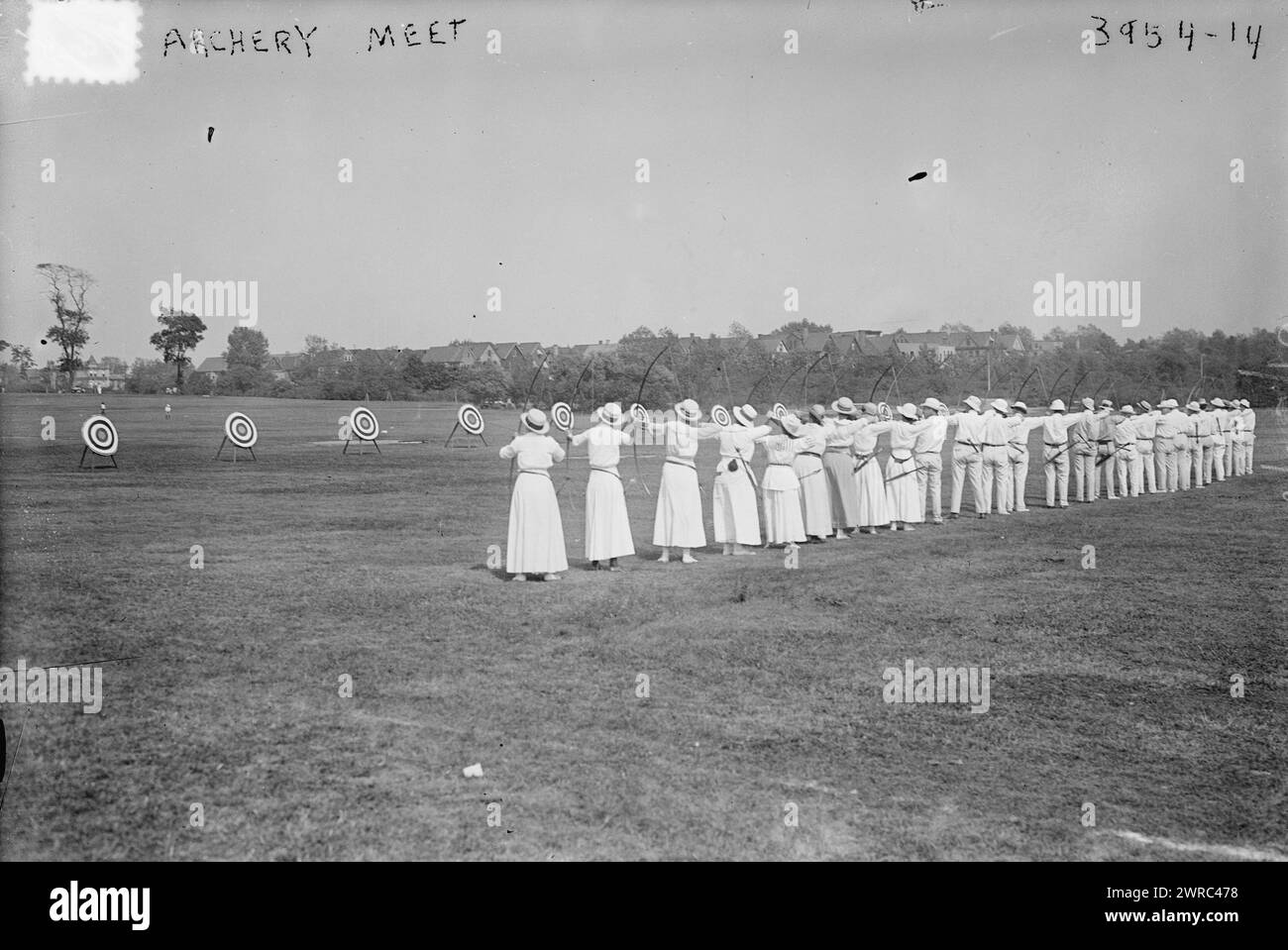 Archery meet, Photograph shows the National Archery Tournament, Jersey