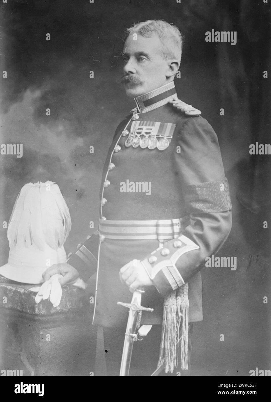 Gen. G.G. Egerton, Photograph shows General Granville George Egerton (1859-1951) who served in the British Army during conflicts including the Afghan War of 1879-80 and World War I., between ca. 1915 and ca. 1920, Glass negatives, 1 negative: glass Stock Photo