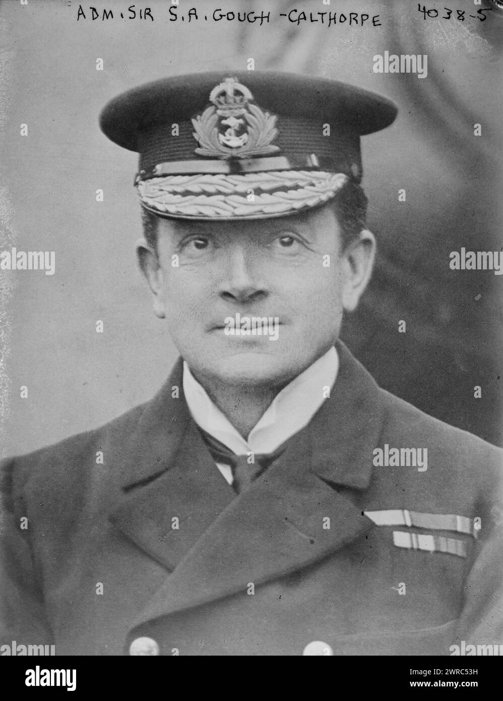 Adm. Sir S.A. Gough - Calthorpe, Photograph shows Sir Somerset Arthur Gough-Calthorpe (1865-1937), (Sir Somerset Calthorpe), who was a Royal Navy officer during conflicts including World War I., between ca. 1915 and ca. 1920, Glass negatives, 1 negative: glass Stock Photo