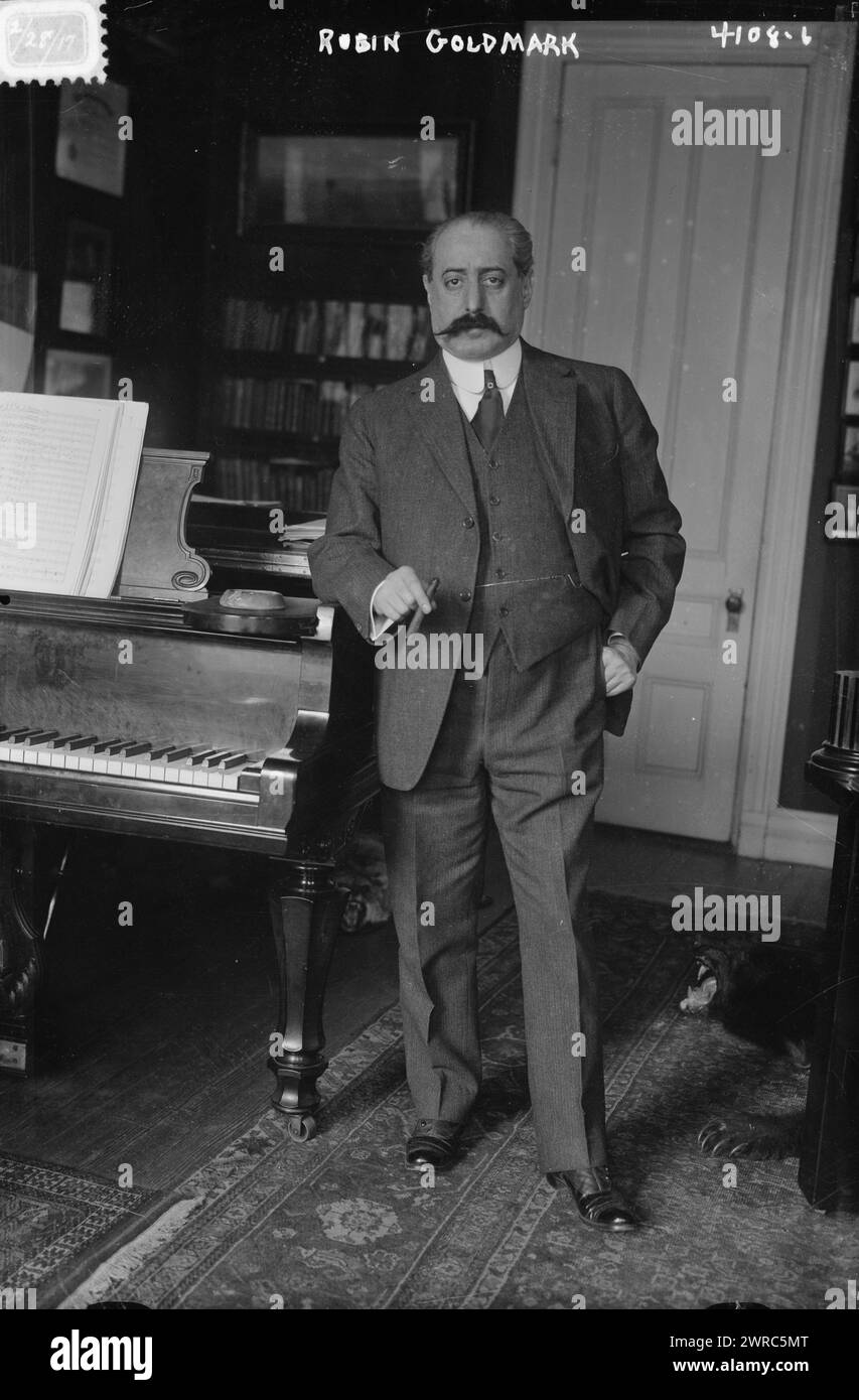 Rubin Goldmark, Photograph shows composer and pianist Rubin Goldmark (1872-1936)., 1917 Feb. 28, Glass negatives, 1 negative: glass Stock Photo