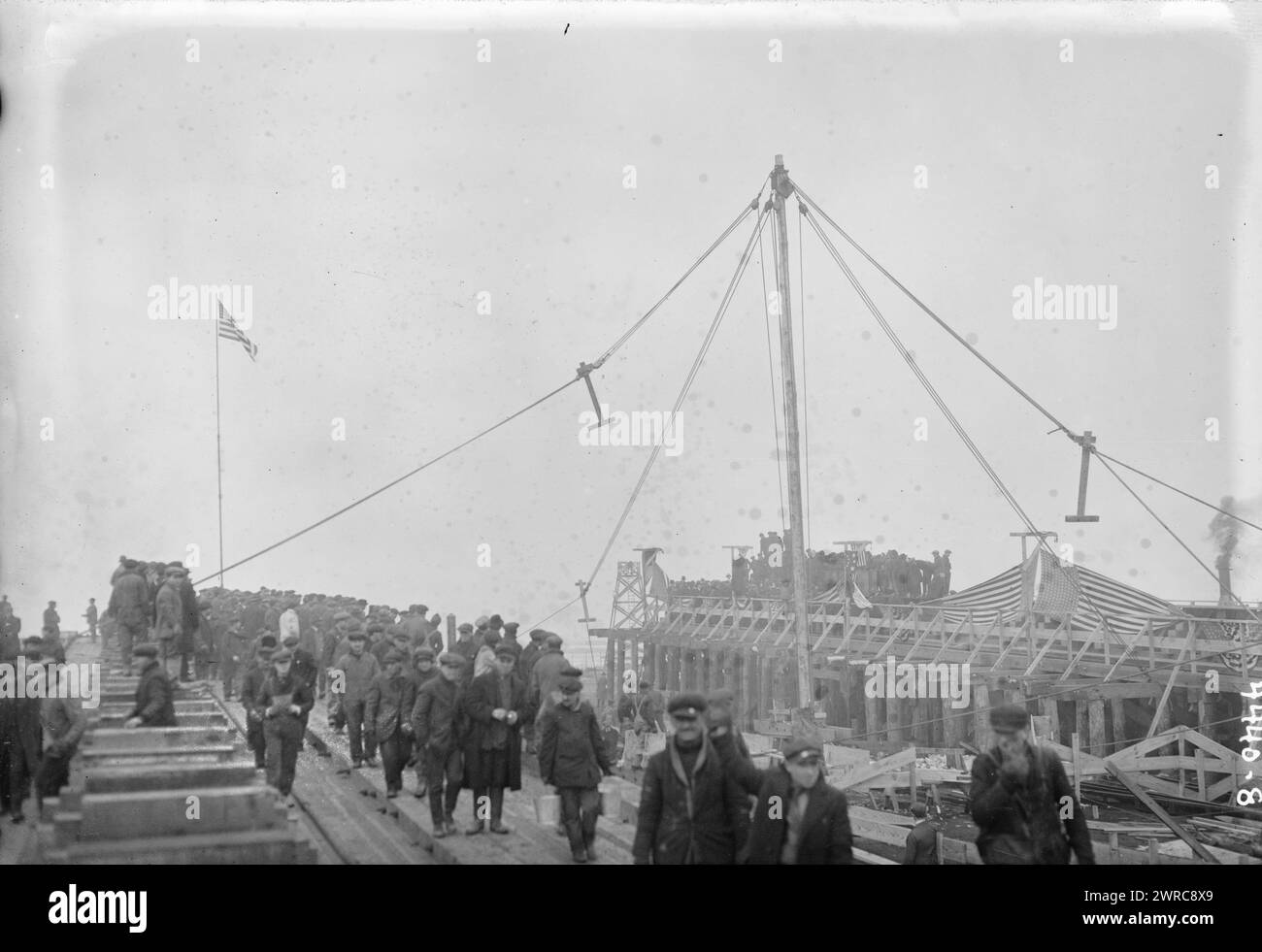 Submarine Co. Yards, Newark, Photograph shows the Newark Bay Shipyard ...