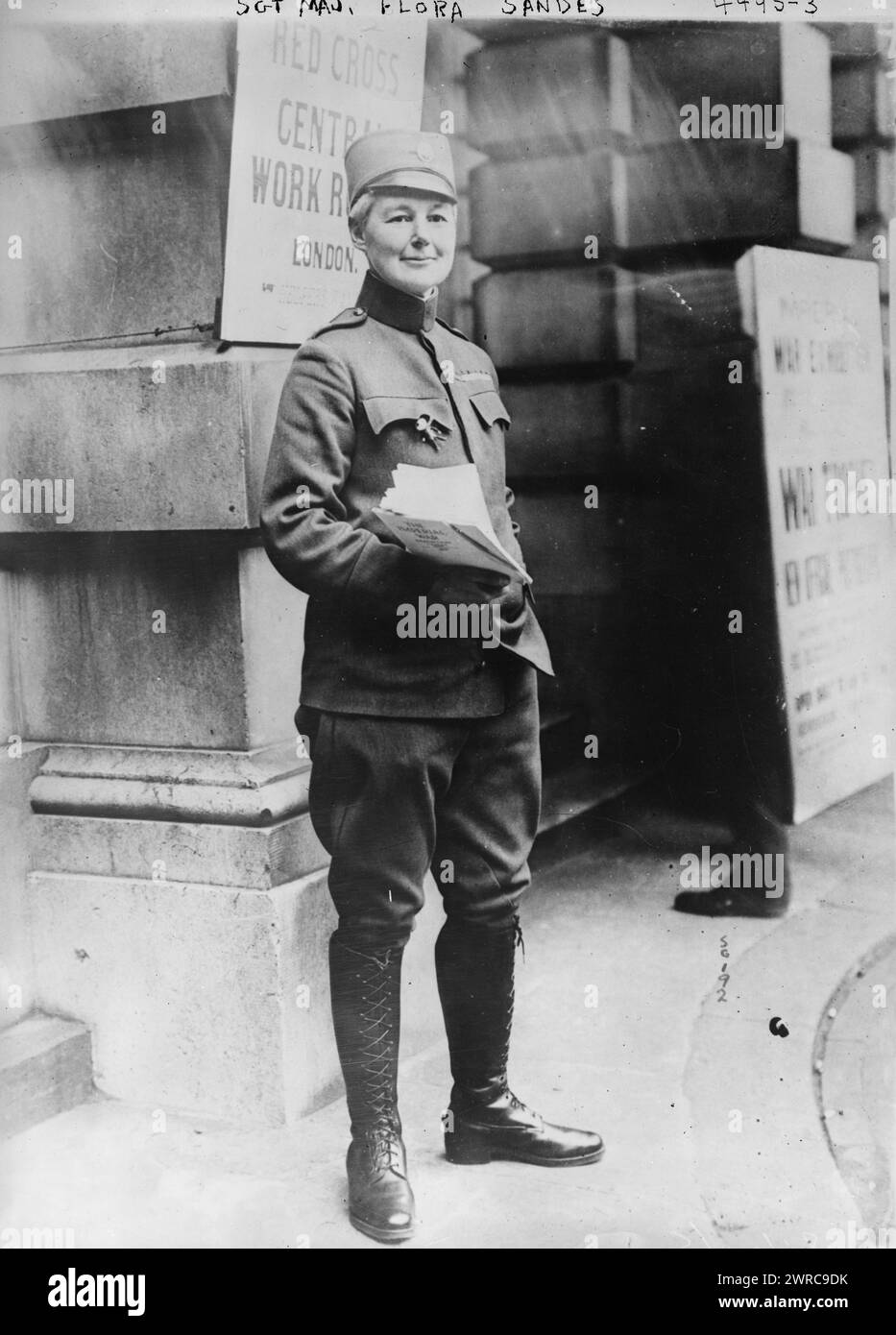 Sgt. Maj. Flora Sandes, between ca. 1915 and ca. 1920, Glass negatives, 1 negative: glass Stock Photo
