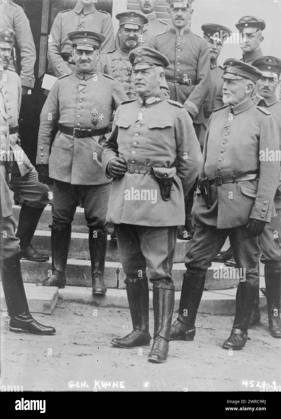 Gen. Kuhne, Photograph shows Otto Viktor Kühne (1857-1945) who was a German general during World War I., between ca. 1915 and ca. 1920, World War, 1914-1918, Glass negatives, 1 negative: glass Stock Photo