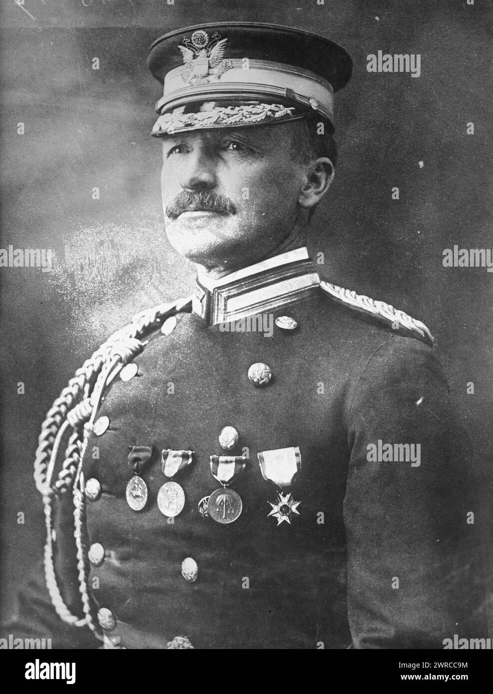 Gen. U.G. McAlexander, Photograph shows Major General Ulysses Grant McAlexander (1864-1936) who served in the US Army., 1919 Jan. 18, Glass negatives, 1 negative: glass Stock Photo