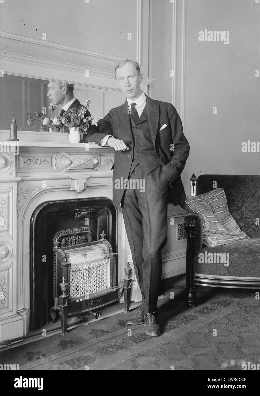 Prokofieff i.e. Prokofiev, Photograph shows Russian composer Sergei Sergeyevich Prokofiev (1891-1953) who lived in the United States between 1918 and 1920., between 1918 and 1920, Glass negatives, 1 negative: glass Stock Photo