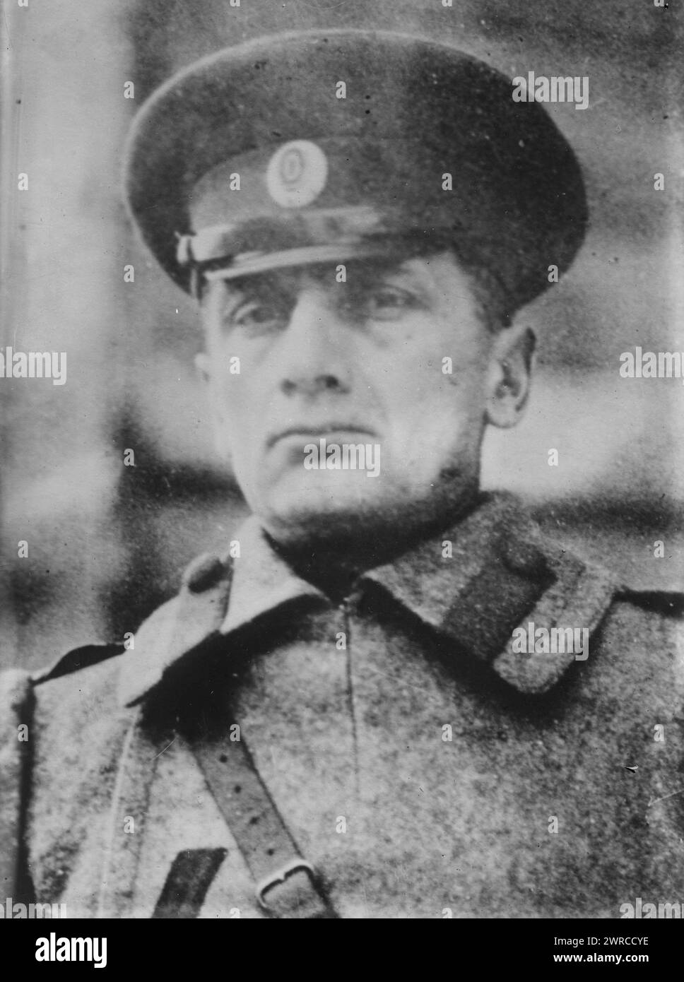 Adm. Kolchak, Photograph shows Admiral Alexander Vasilyevich Kolchak (1874-1920) who was a polar explorer, commander in the Imperial Russian Navy and Supreme Ruler of Russia., 1919 April 23, Glass negatives, 1 negative: glass Stock Photo