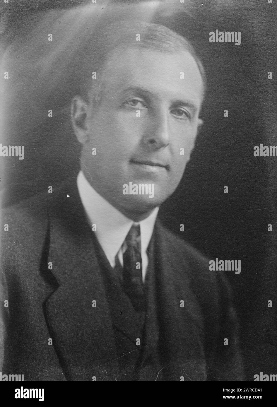 Richard Crane, Photographgraph shows Richard Teller Crane II (1882-1938) who was the US ambassador to Czechoslovakia., between ca. 1915 and ca. 1920, Glass negatives, 1 negative: glass Stock Photo