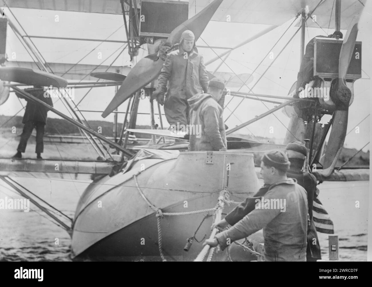 Changing propellers, NC3, Photograph shows NavyCurtiss Flying Boat NC