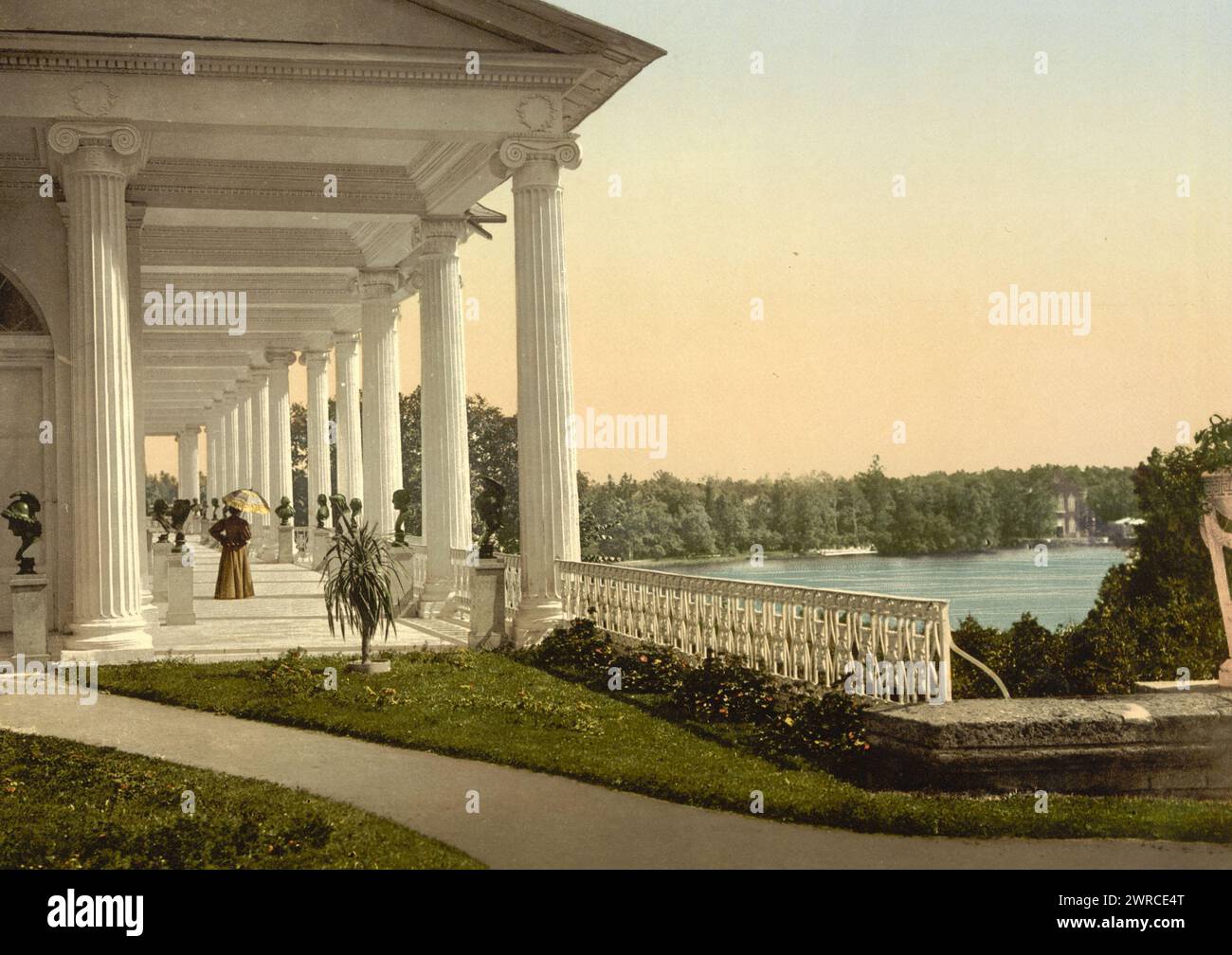 The terrace, Zarskoje-Selo,(i.e., TSarskoe selo), Russia, between ca. 1890 and ca. 1900., Color, 1890-1900 Stock Photo
