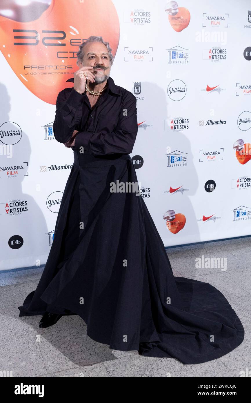 Madrid, Spain. 11th Mar, 2024. Antonio Albella attends 'the Unión De Actores Awards 2024' Photocall at Teatro Circo Price in Madrid. Credit: SOPA Images Limited/Alamy Live News Stock Photo