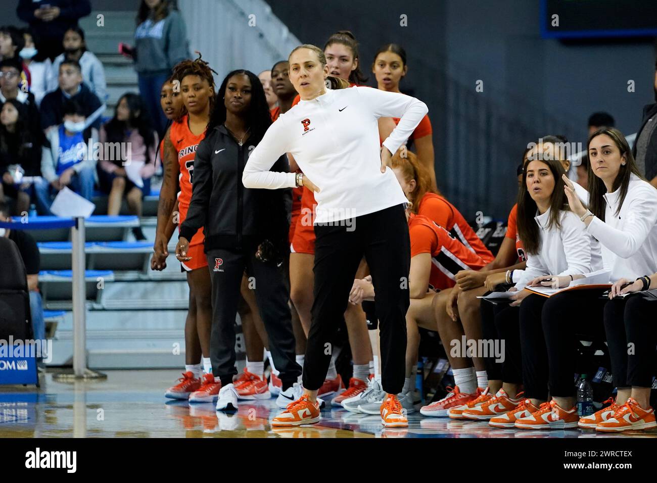 FILE Princeton head coach Carla Berube reacts on the sideline during