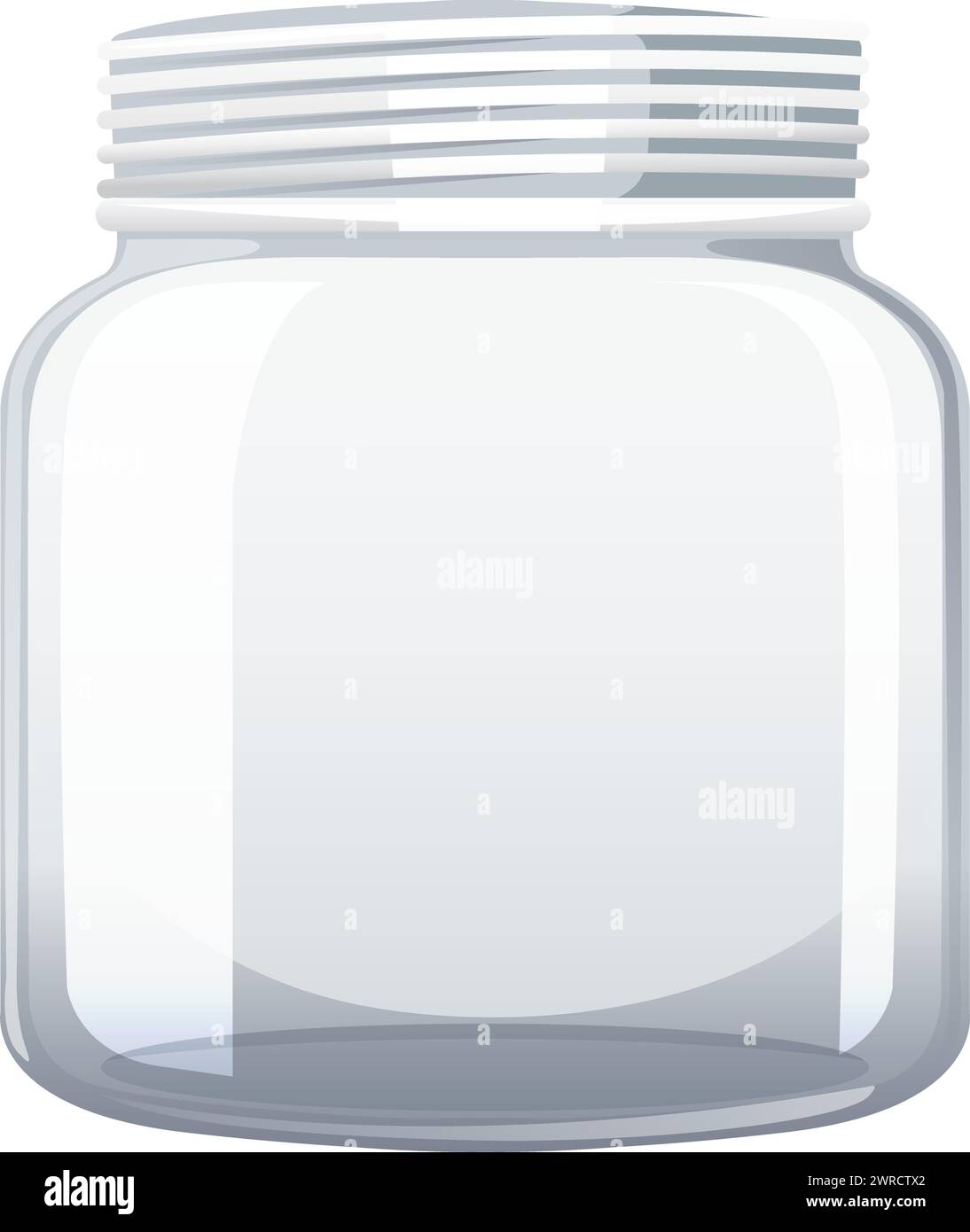 Clear glass jar with a screw-on lid illustration Stock Vector Image ...
