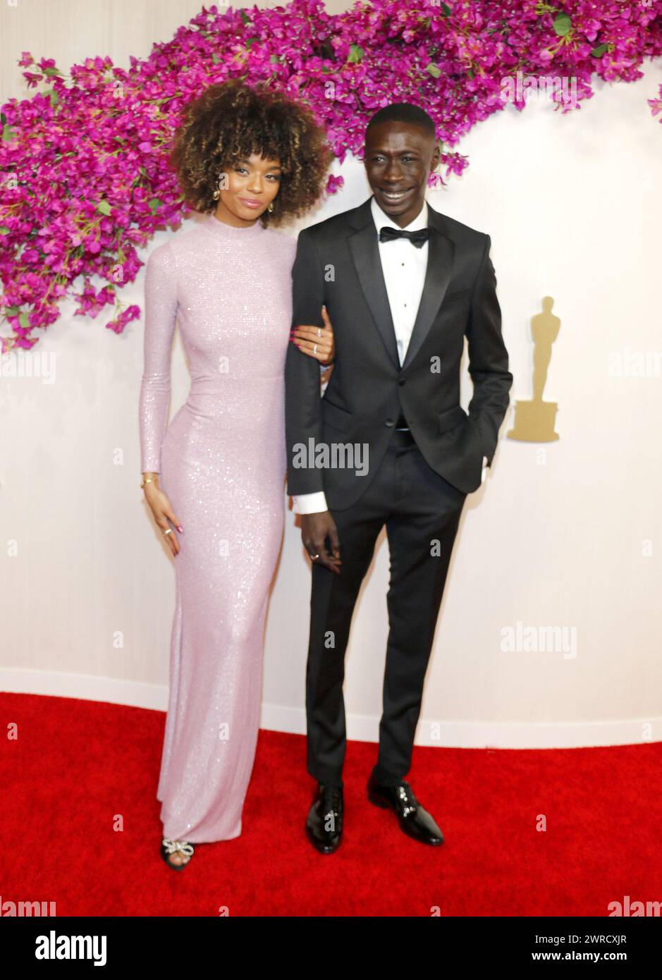 Khaby Lame and Wendy Thembelihle Juel at the 96th Annual Academy Awards held at the Dolby Theater in Hollywood, USA on March 10, 2024. Stock Photo