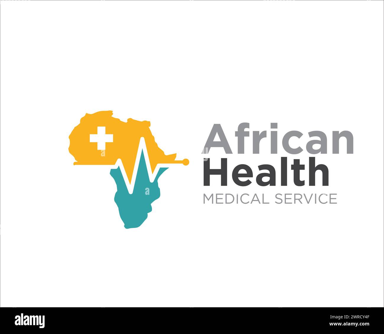 africa health logo designs for medical research and health service Stock Vector