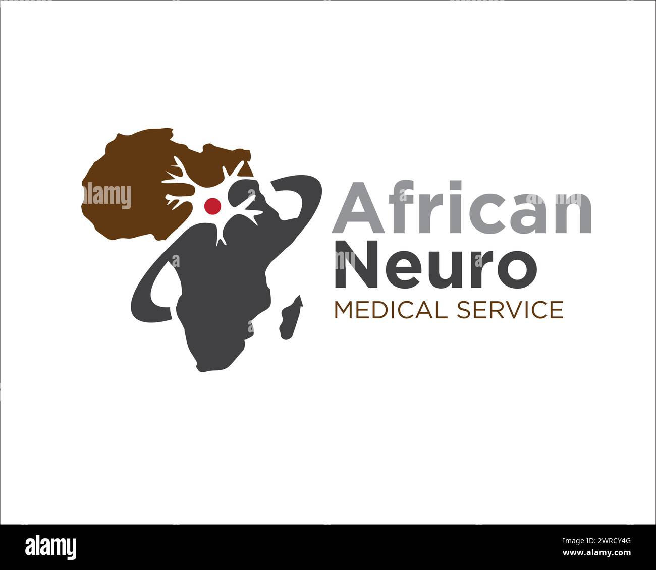 Africa Neuron health logo designs for medical research and consult Stock Vector