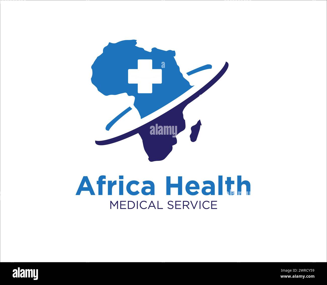 africa health logo designs for medical service in africa Stock Vector