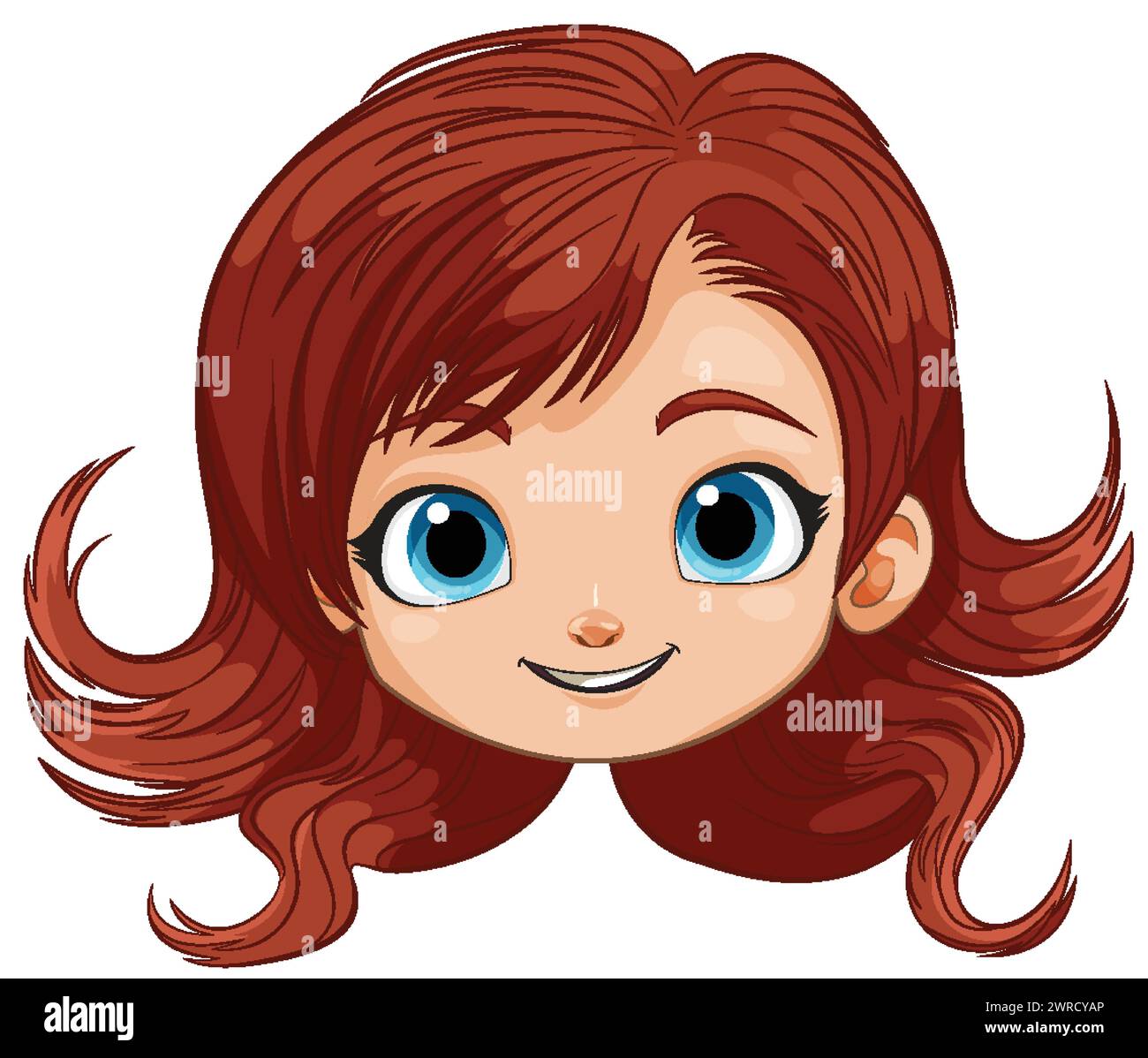 Vector illustration of a smiling young girl Stock Vector Image & Art ...
