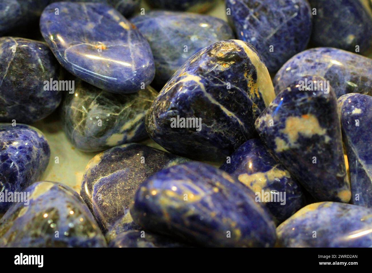 blue sodalite mineral texture as nice natural background Stock Photo ...