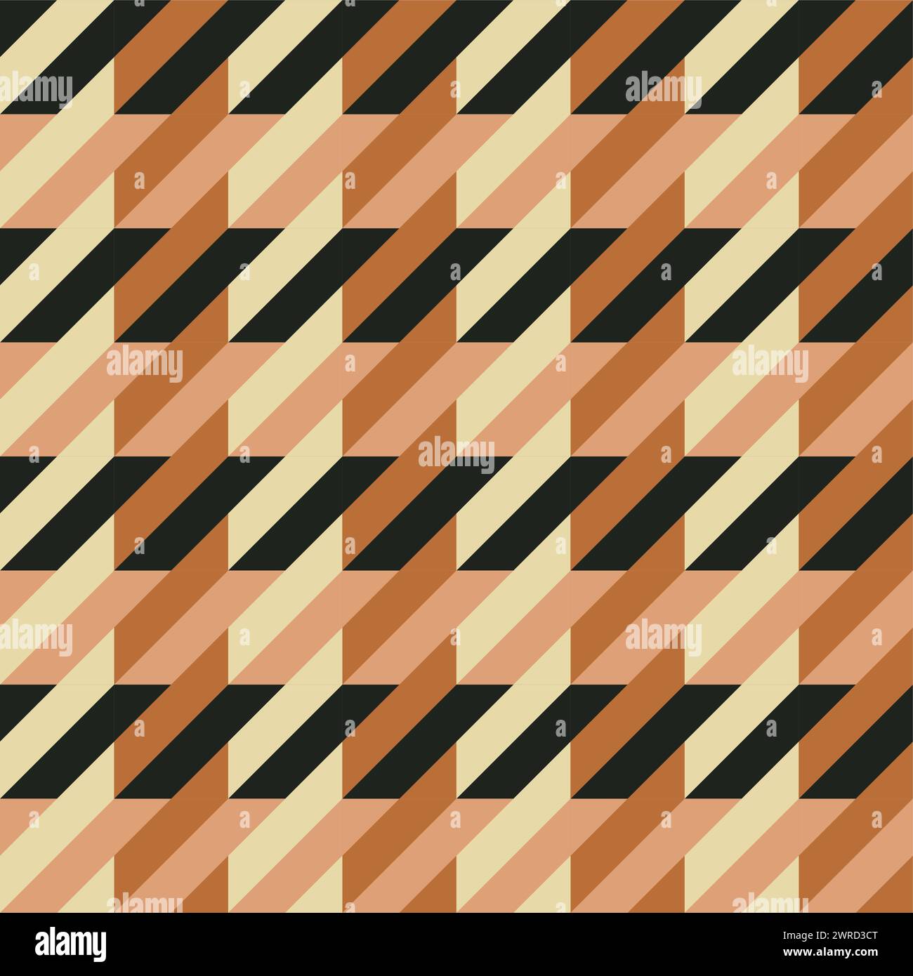 Seamless houndstooth texture. Brown checkered pattern Stock Vector