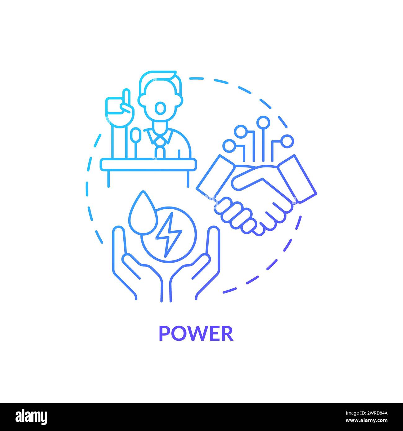 Power blue gradient concept icon Stock Vector Image & Art - Alamy