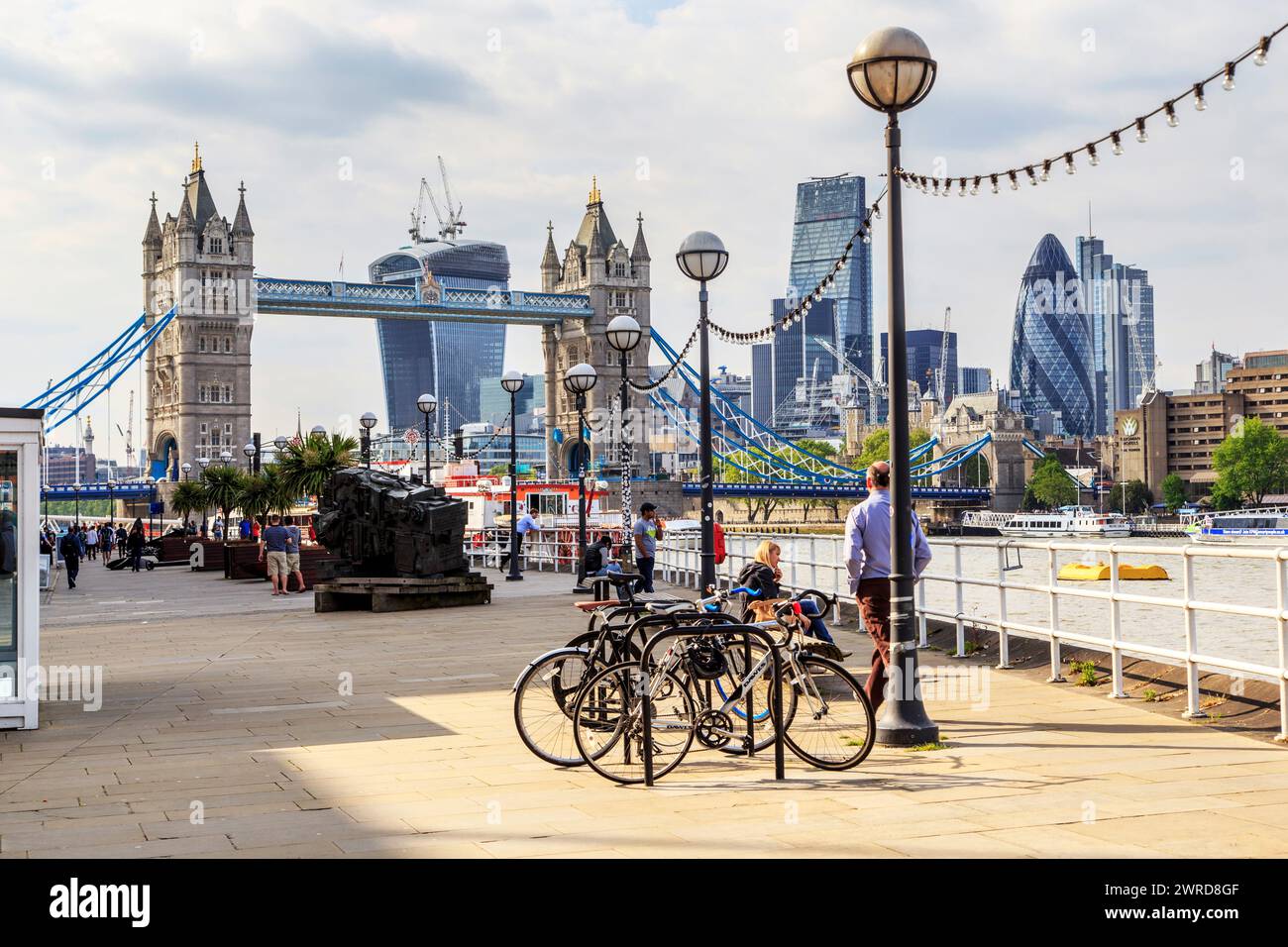 LONDON, GREAT BRITAIN - MAY 16, 2014: It is a view of the Tower Bridge ...