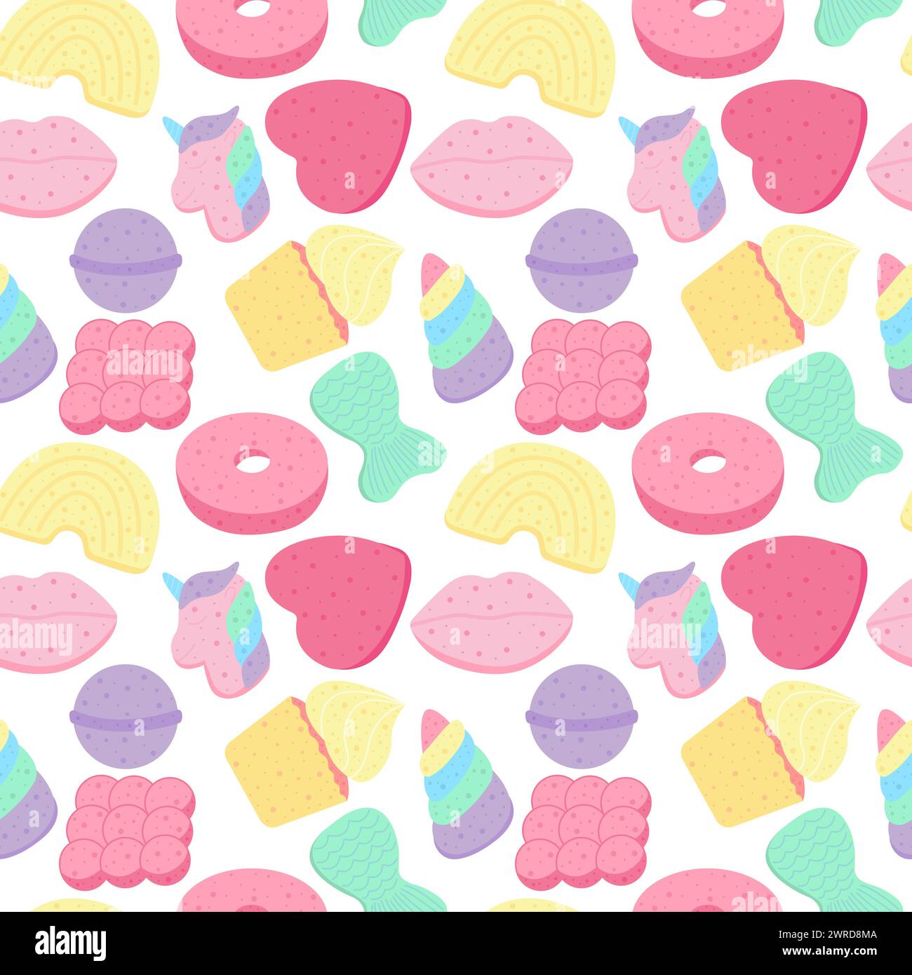 bath bombs seamless pattern Stock Vector