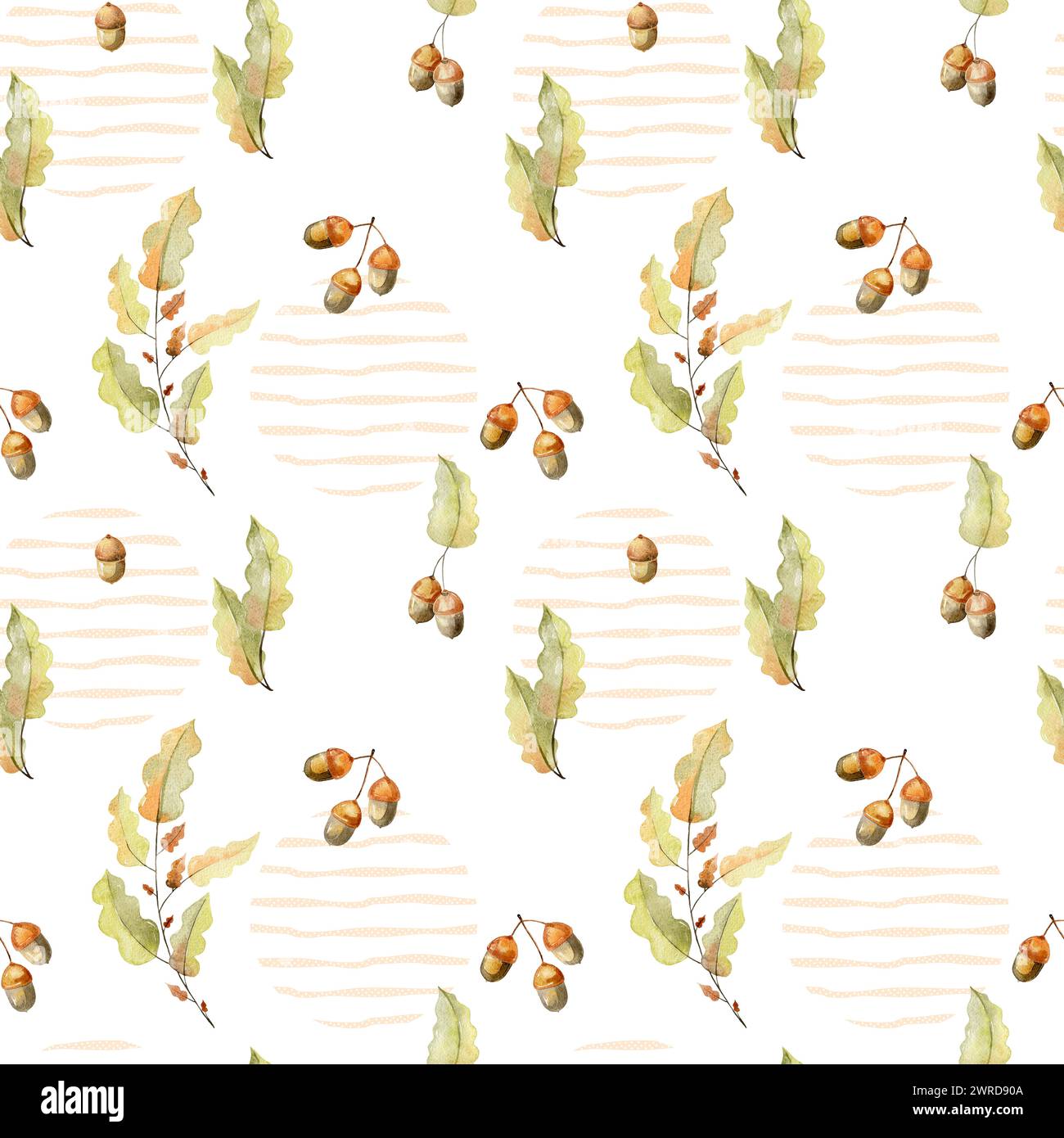 Watercolor forest pattern Stock Photo - Alamy