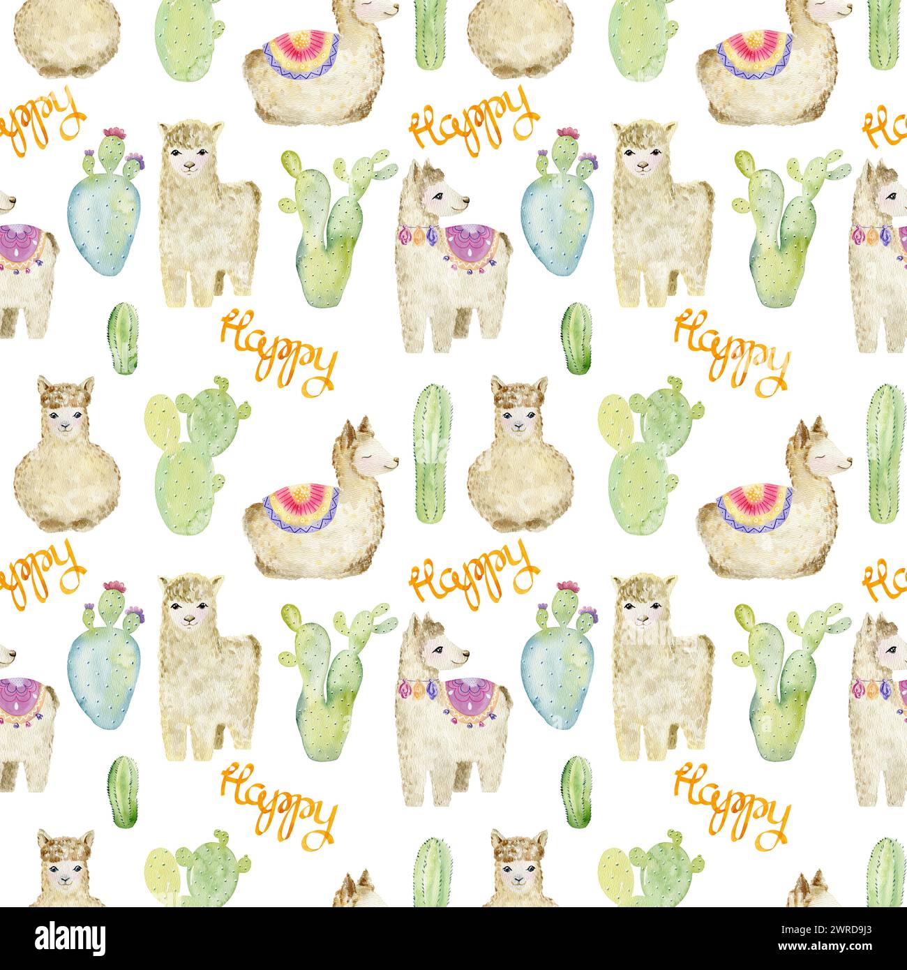 Watercolor seamless pattern Stock Photo - Alamy