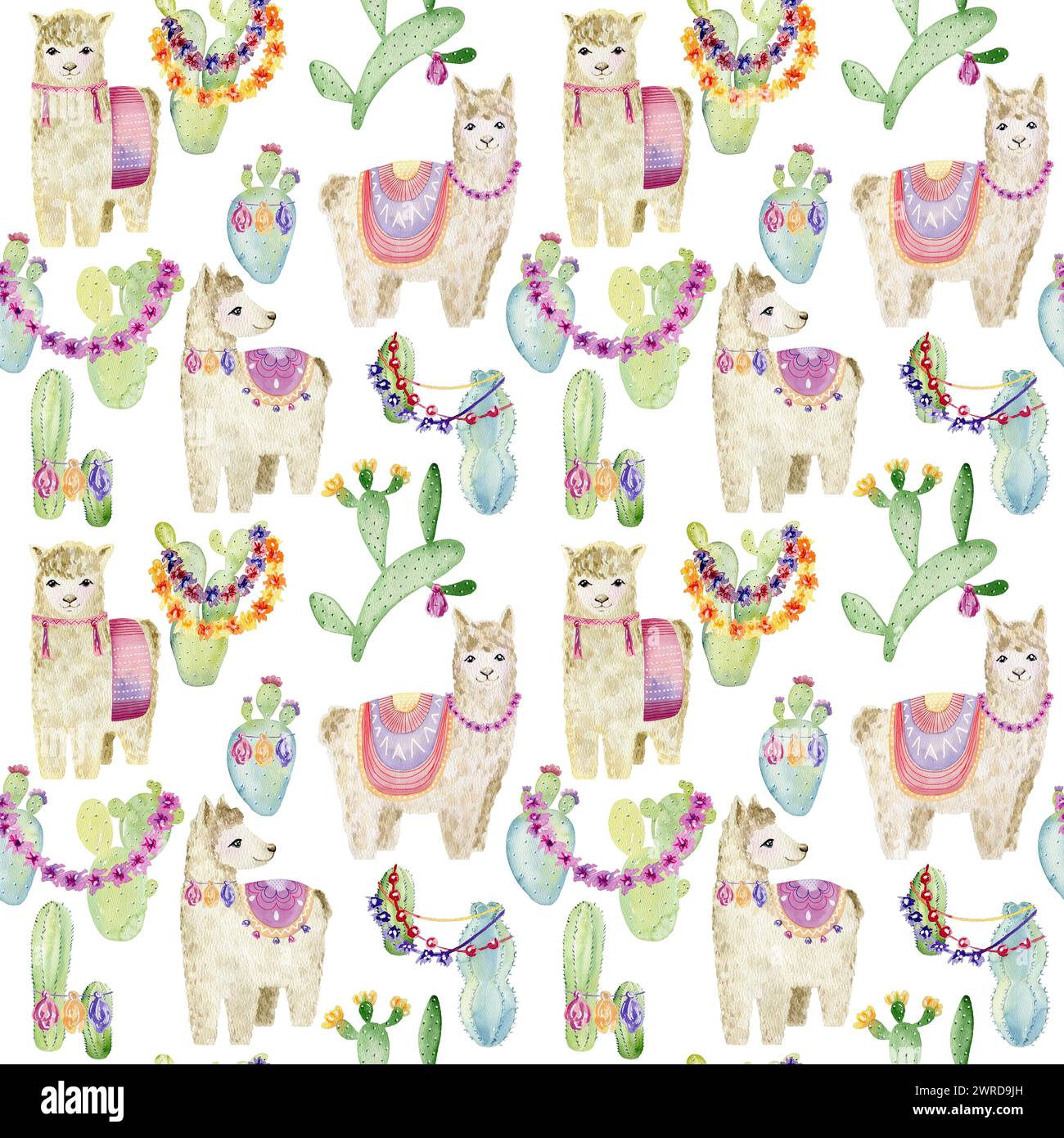 Watercolor seamless pattern Stock Photo - Alamy