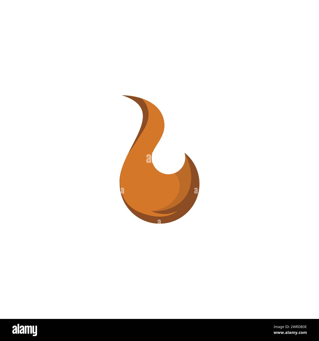 B Fire Logo. Letter B Icon Stock Vector