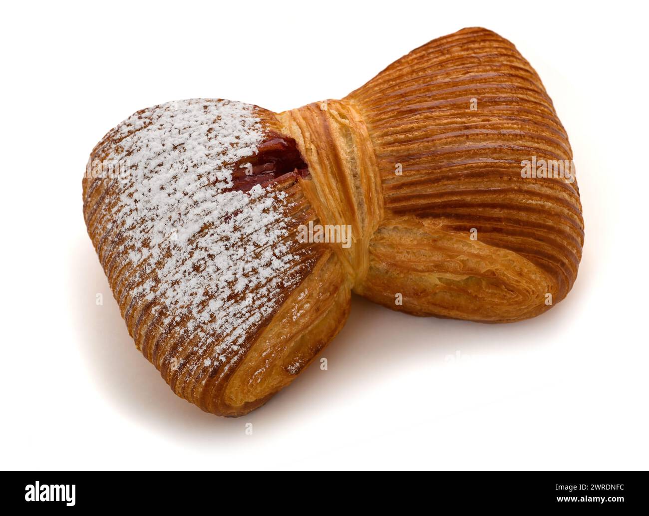 Fresh croissant  isolated on white background Stock Photo