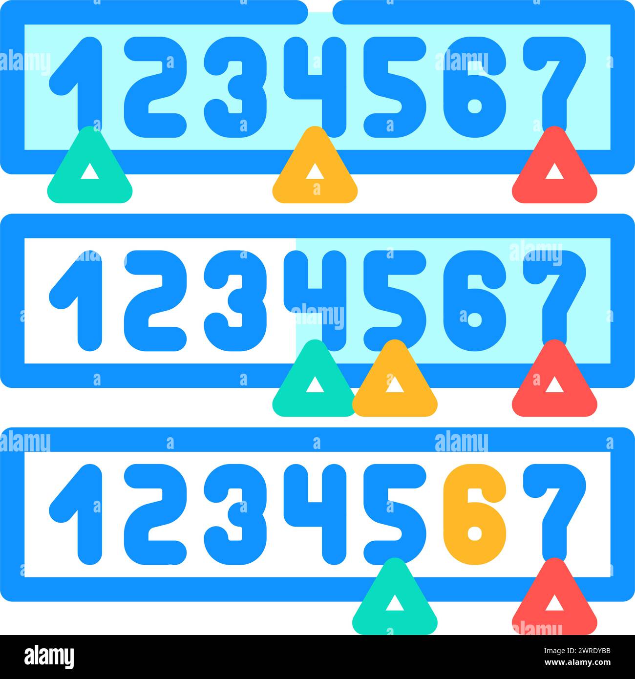 binary search algorithm color icon vector illustration Stock Vector ... image.