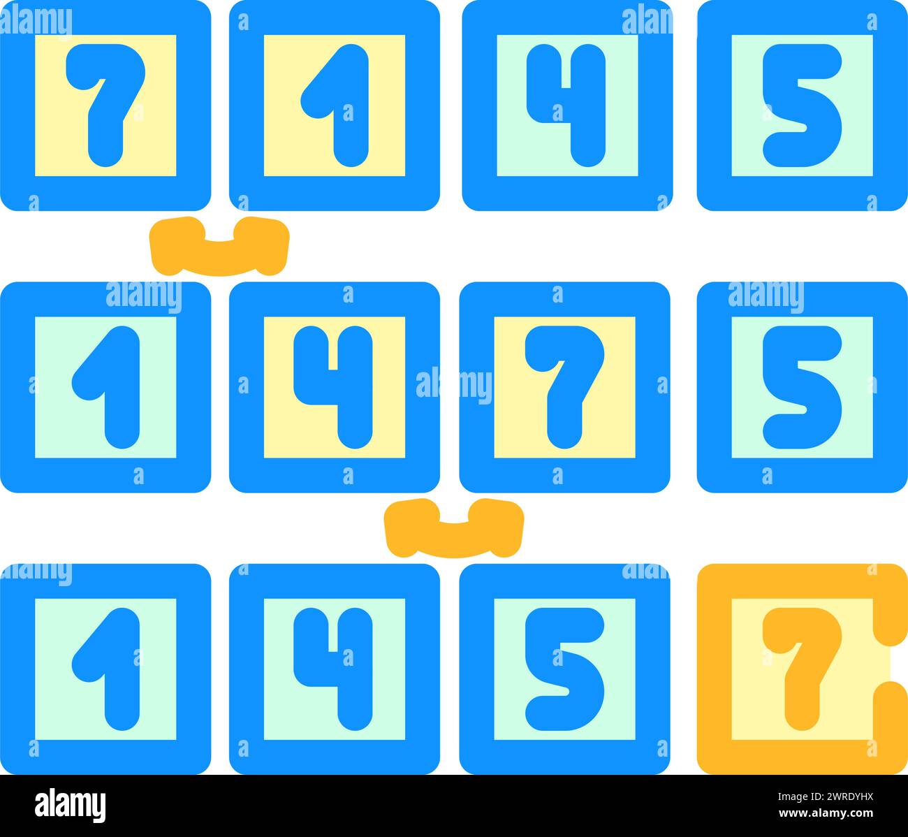 bubble sort algorithm color icon vector illustration Stock Vector Image ...