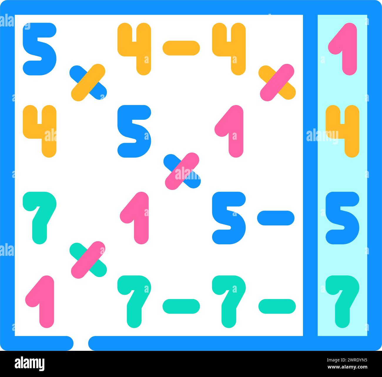 radix sort algorithm color icon vector illustration Stock Vector Image ...