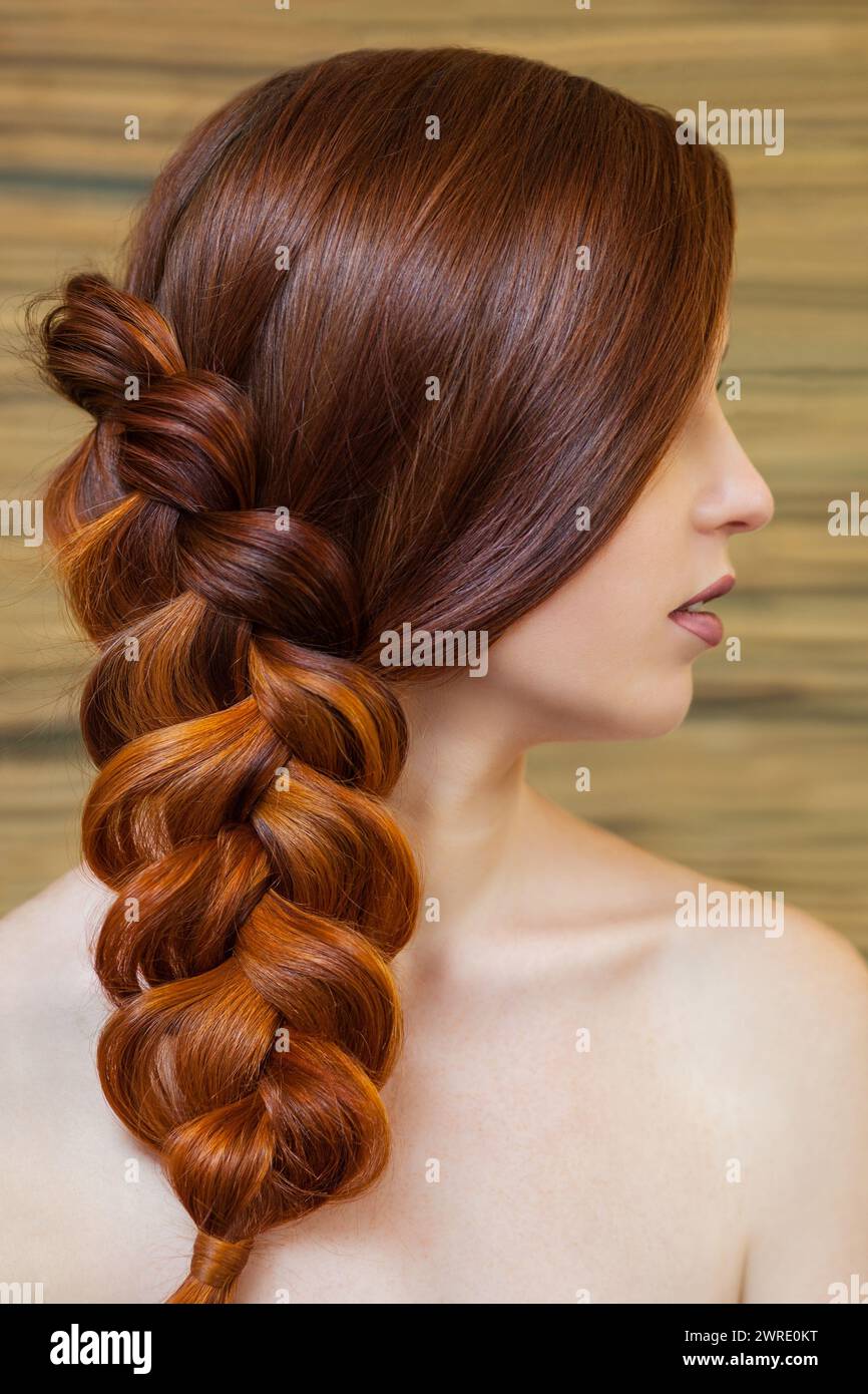 French braid hi-res stock photography and images - Alamy