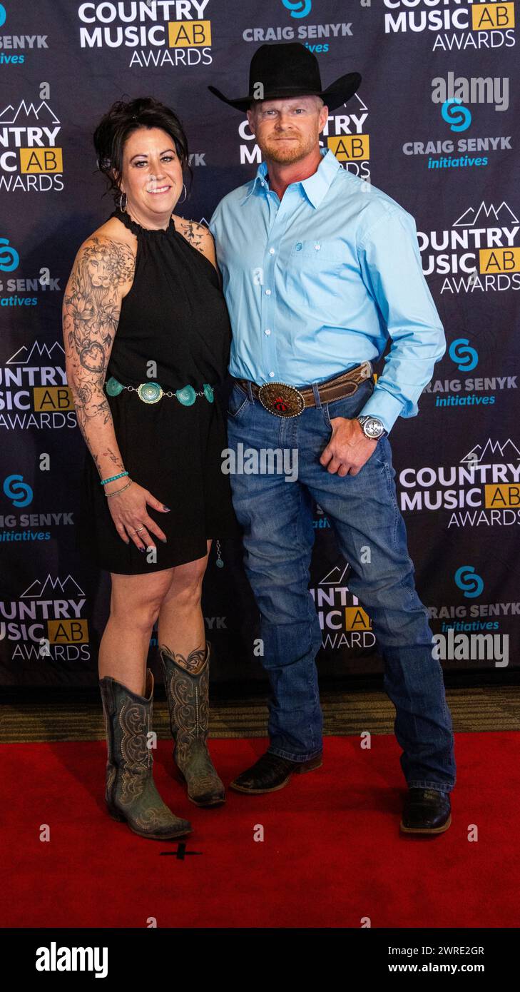 Edmonton, Canada. 10th Mar, 2024. Stirling John on the red carpet at