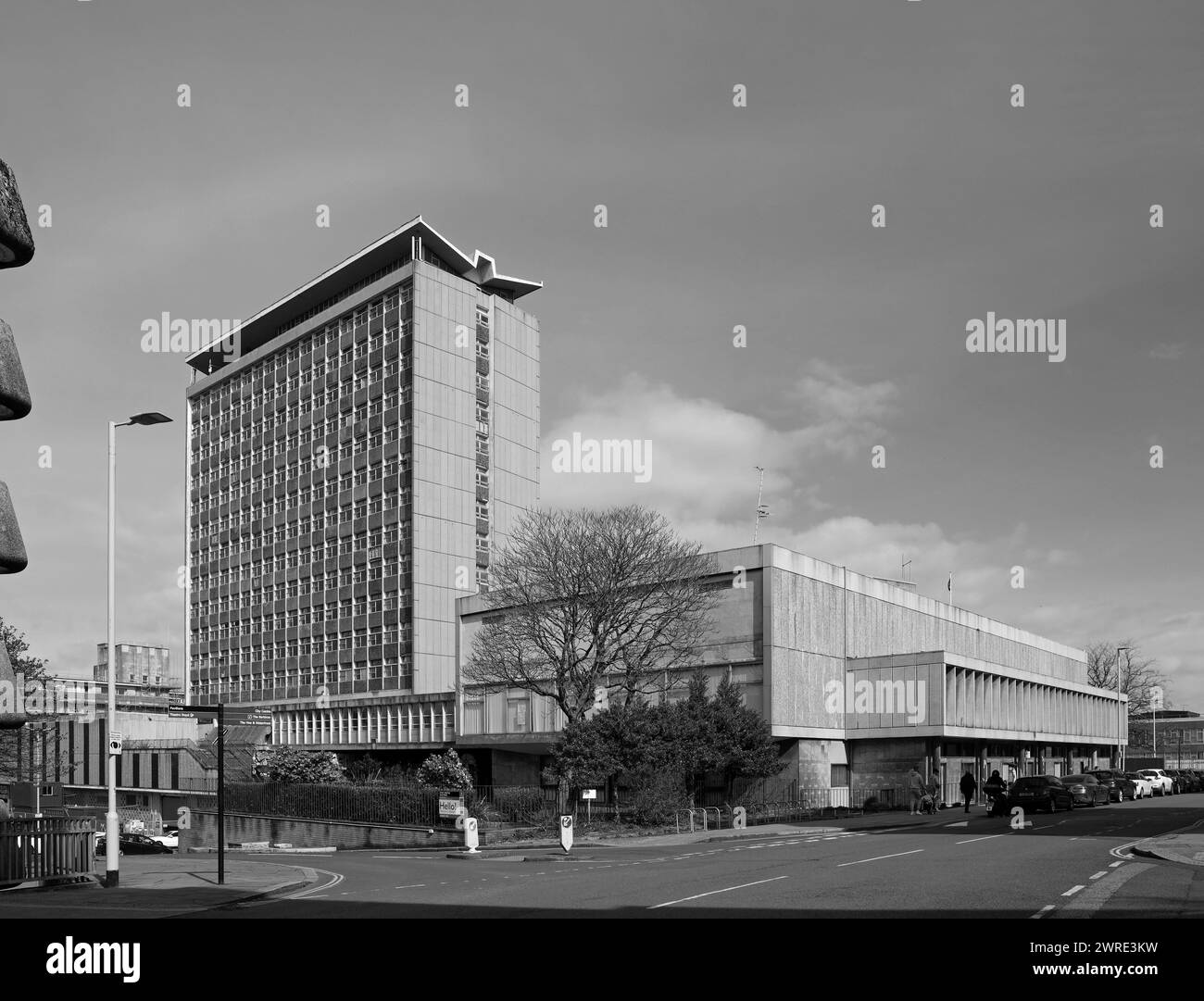 In a news release March 2024 Plymouth City Council announced that it may buy back the iconic high rise Civic Centre (AKA Civic) from Urban Splash for Stock Photo