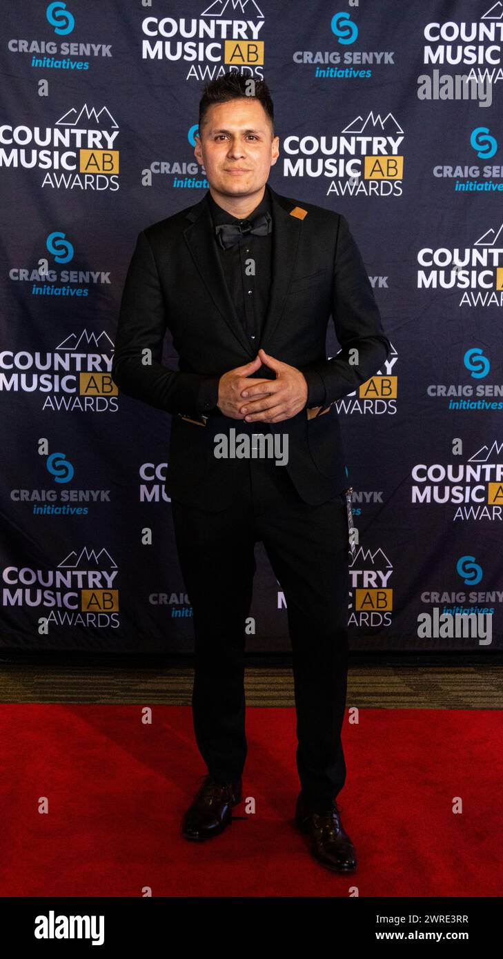 Edmonton, Canada. 10th Mar, 2024. Stirling John on the red carpet at