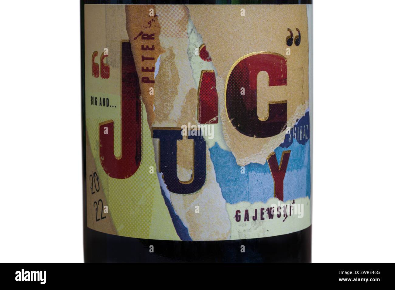 label on magnum bottle of Peter Juicy Gajewski red wine product of ...